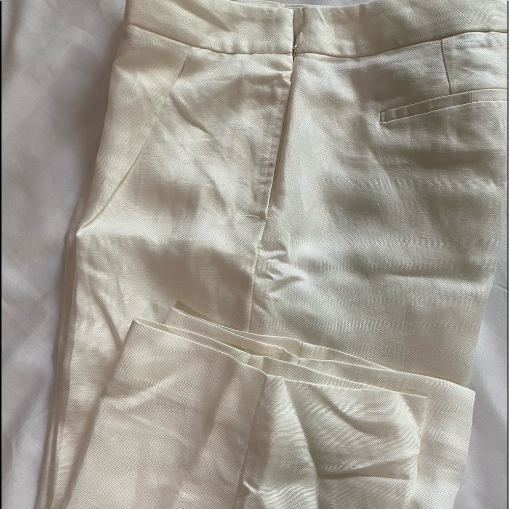 Cream crop pants